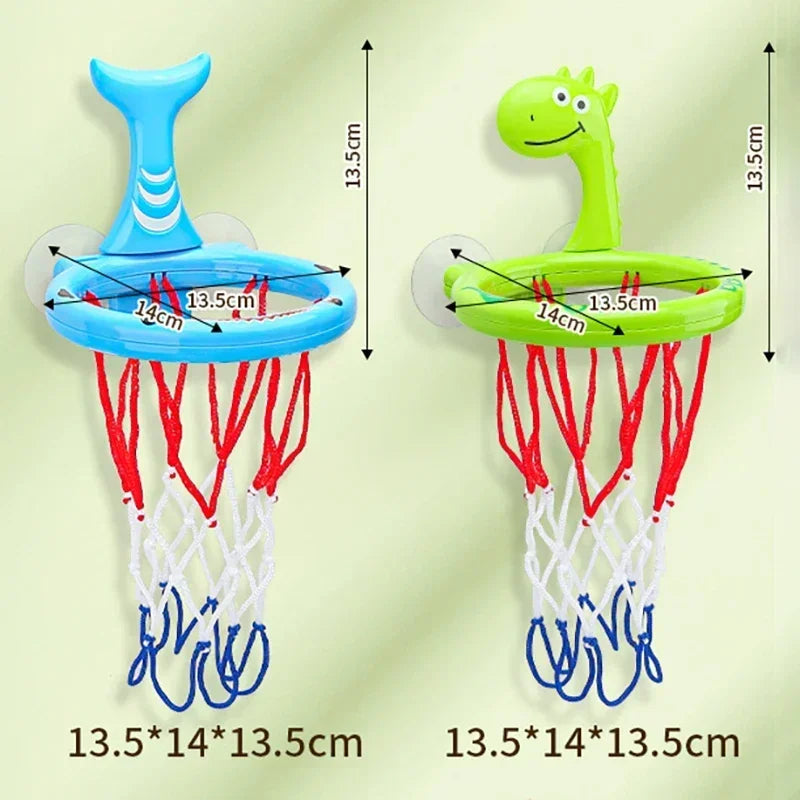 Baby Mini Basketball Bath Toys Bathroom Suction Cup Basketball Hoop Funny Shooting Bathtub Water Play Shower Toys for Toddlers