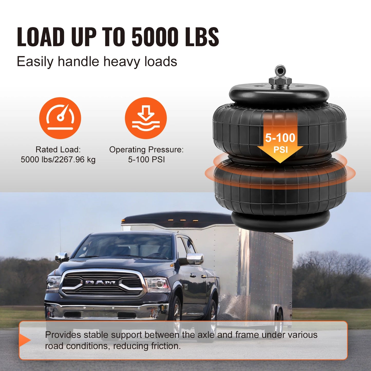 SucceBuy Air Bag Suspension Kit Air Springs Suspension Bag Kit Compatible with 1999-2004 2008-2010 Ford F250/F350 2WD 4WD