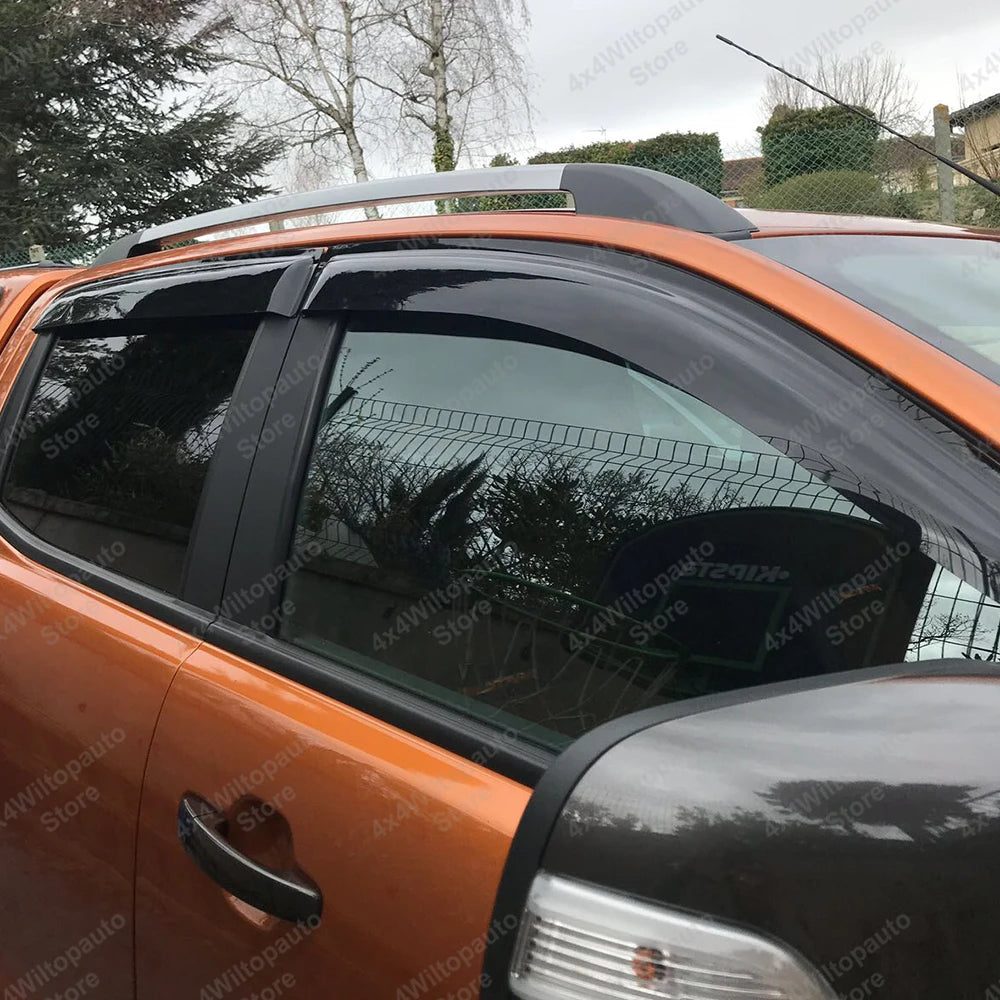 Window Deflector Sun Rain Guards For Ford Ranger T6 T7 T8 2012-2022 Wildtrak XL XLT XLS Window Visor Car Exterior Accessories