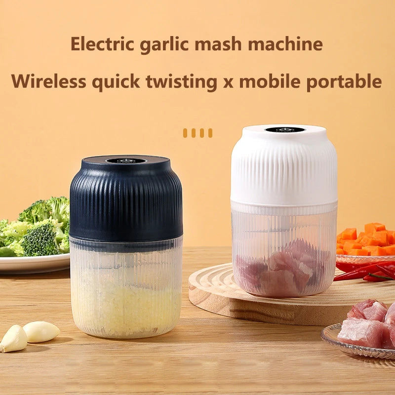 Mini Electric Garlic Masher Crusher Wireless USB Rechargeable Vegetable Chopper Garlic Crusher Food Chopper Kitchen Gadgets New