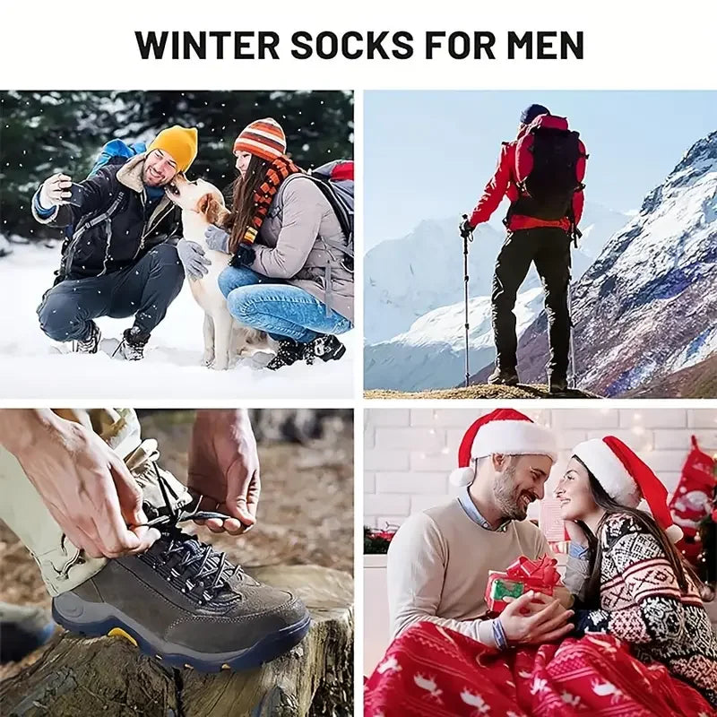 5 Pairs Merino Wool Socks For Men, Super Thick Hiking Socks Thermal Socks For Cold Weather 2030