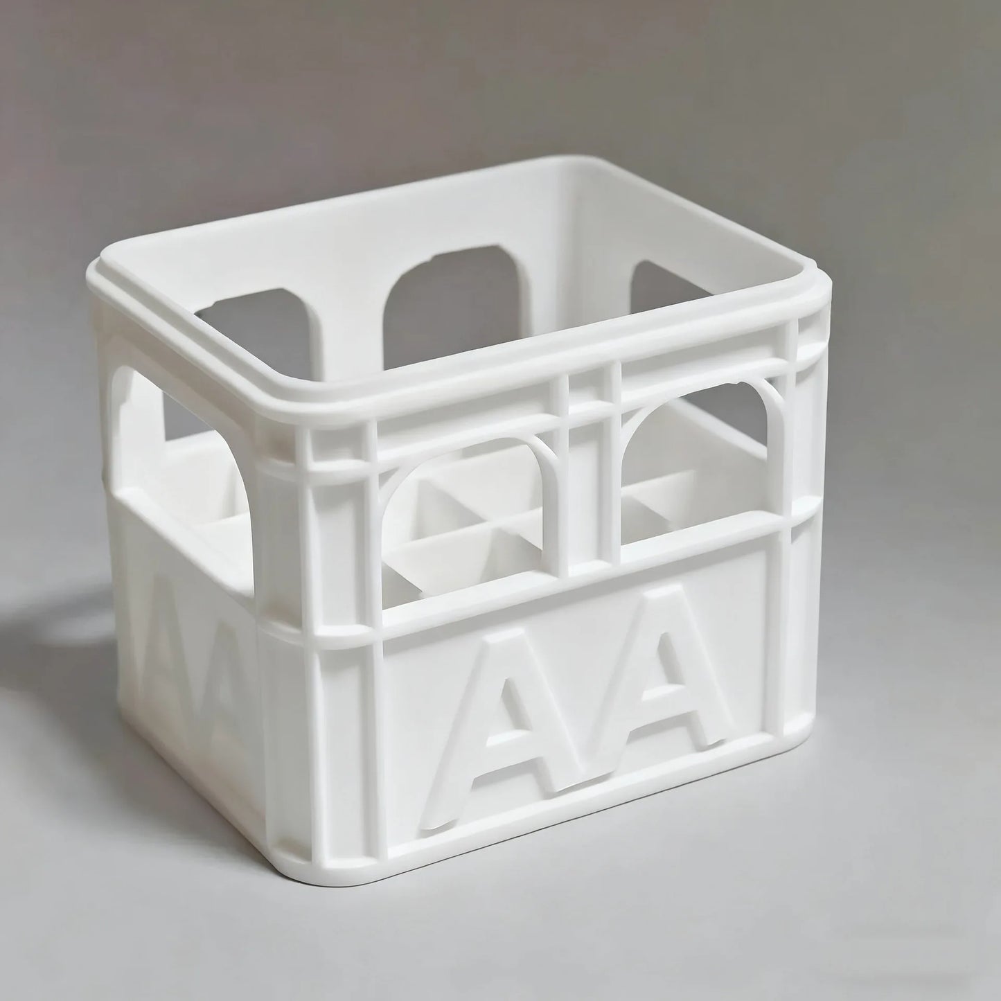 3D printed beer crate style stackable battery storage box, AA and AAA sizes, 18650 21700 9V.