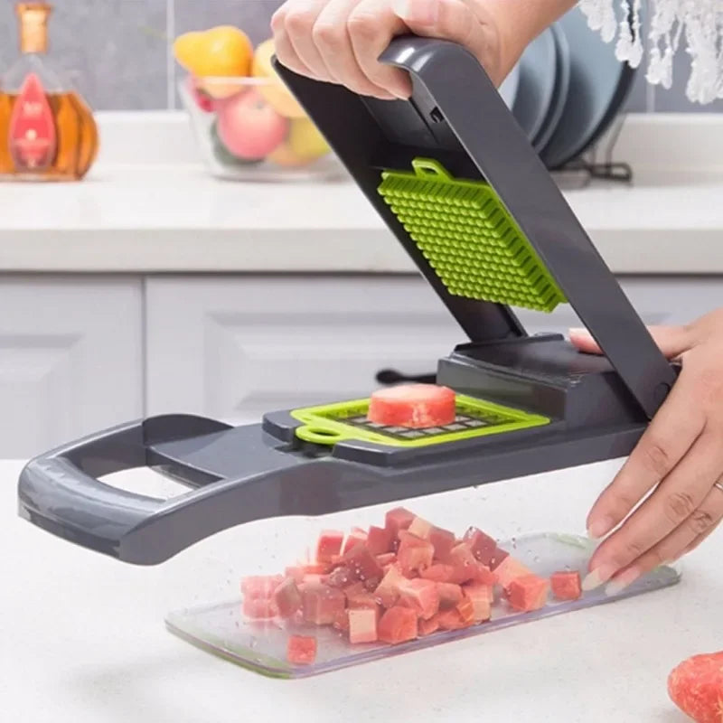 16 in 1 Multifunctional Vegetable Chopper Handle Food Grate Food Chopper Vegetable Slicer Dicer Cut Kitchen Items