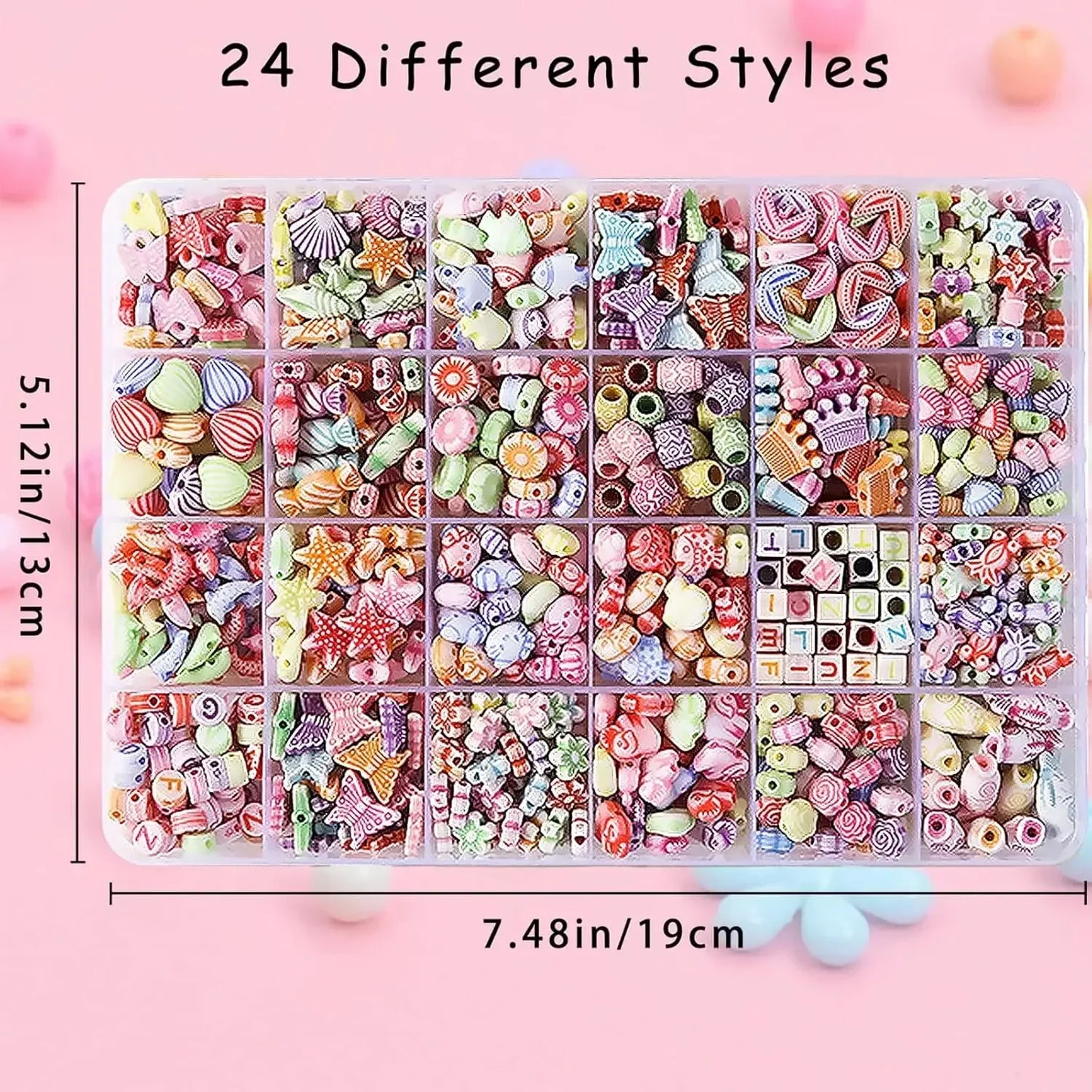 Children's Handmade Beaded Girls Wear Beads Educational Toys Diy Jewelry Bracelet Necklace Jewelry Around Beads Beads Set