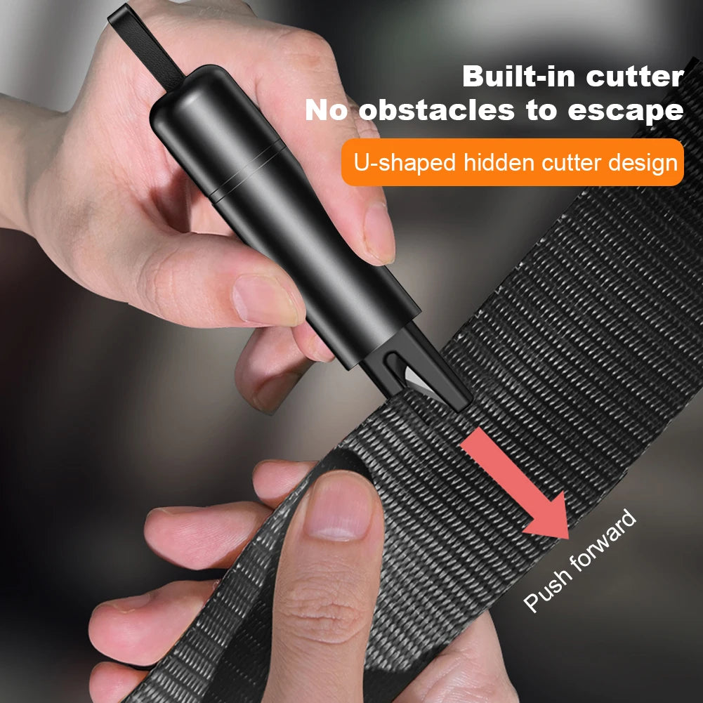 Auto Emergency Glass Window Breaker Aluminum Alloy Seat Belt Cutter High Hardness Life-Saving Car Emergency Escape Hammer
