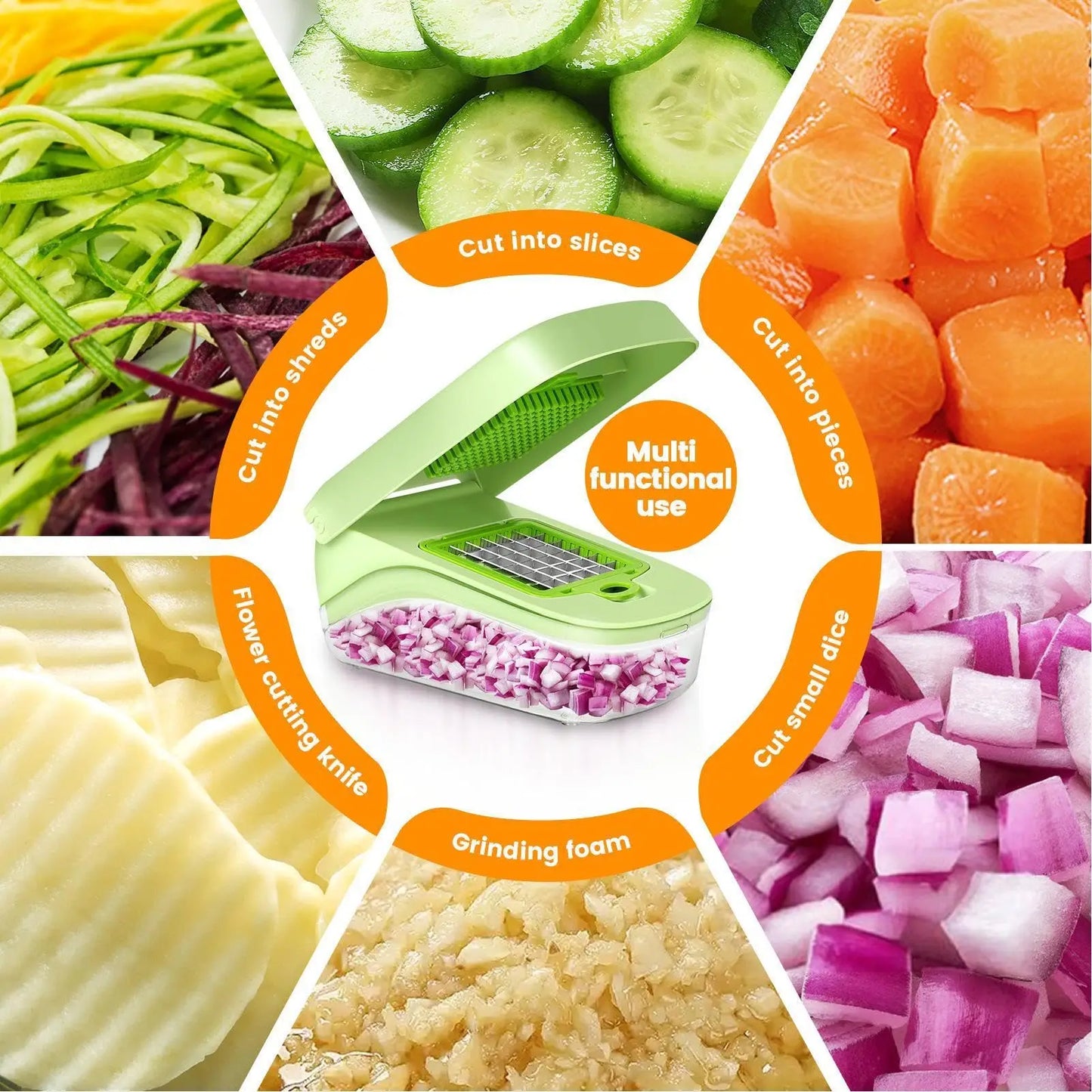 Multifunctional Vegetable Chopper Dicer Kitchen Supplies With Handle Food Grate Food Chopper Vegetable Slicer