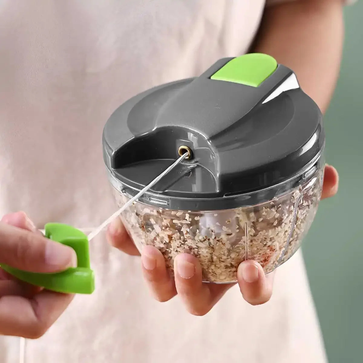 1PC 520/900ml Succulent Meat Grinder, Garlic Chopper, Onion Chopper, Vegetable Chopper, Rotating Kitchen Cooking Accessories