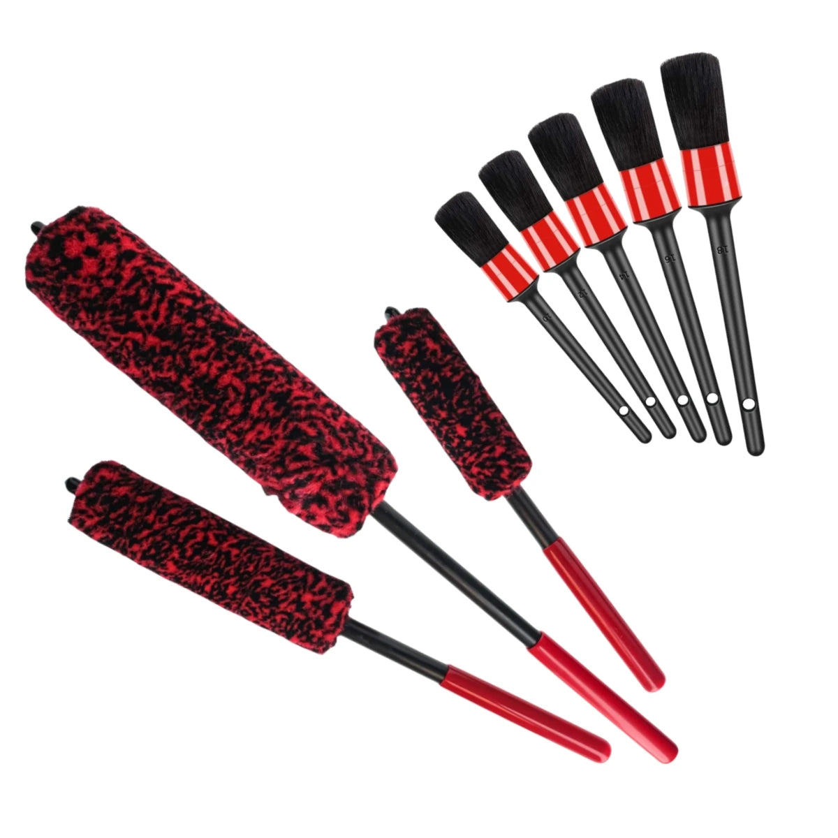 Auto Tire Wheel Detailing Brushs Set Multifunctional Car Cleaning tools for Car Rim Tire Bendable Detail Clean Easy Car Wash Too
