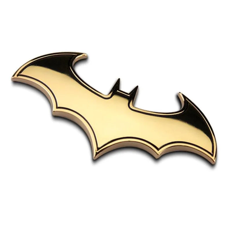 Motorcycle 3D Metal Bat Auto Halloween Decorations Sticker Metal Badge Emblem Tail Decal Motorcycle Car Accessories