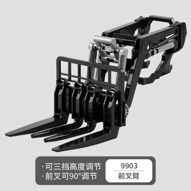 1:24 Scale Remote-Controlled Tractor Toy Alloy Electric Farm Truck with Headlights RC Car Set for Kids Birthday Christmas Gifts