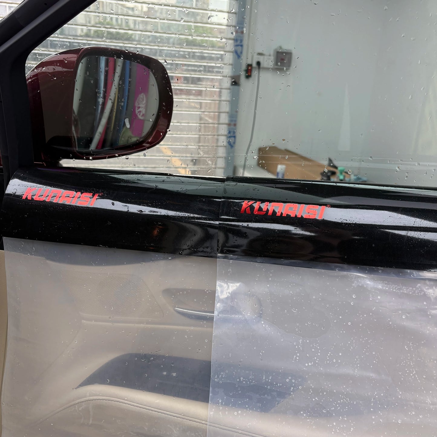 KUNAISI Cover Waterproof Window Tint Tools Car Door Covers Kit For One Door Tint Supplies Tinting Tools Car Cleaning Accessories