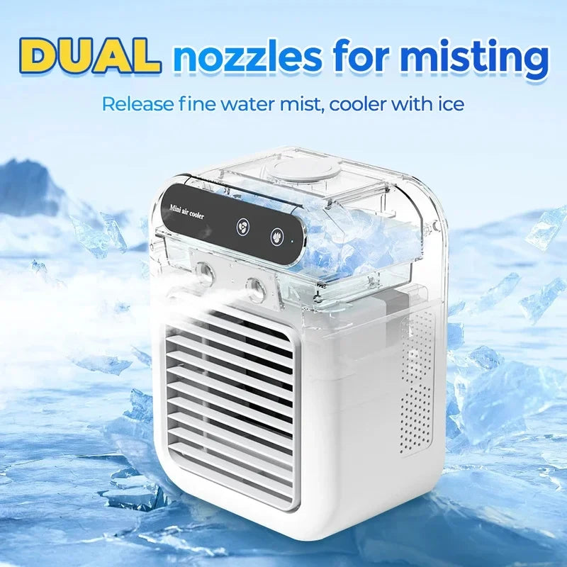 Personal Portable Air Conditioner Fan 3 in 1 Small Air Cooler Humidifier Cooling Fan for Home Office Desk