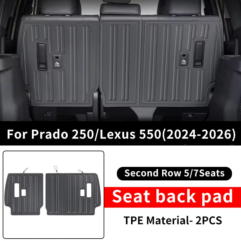 For Toyota 2024-2026 Land Cruiser 250 Prado LC250 Lexus 550 GX550 TPE Seat Back Protection Mat Anti-Dirt Interior Accessories