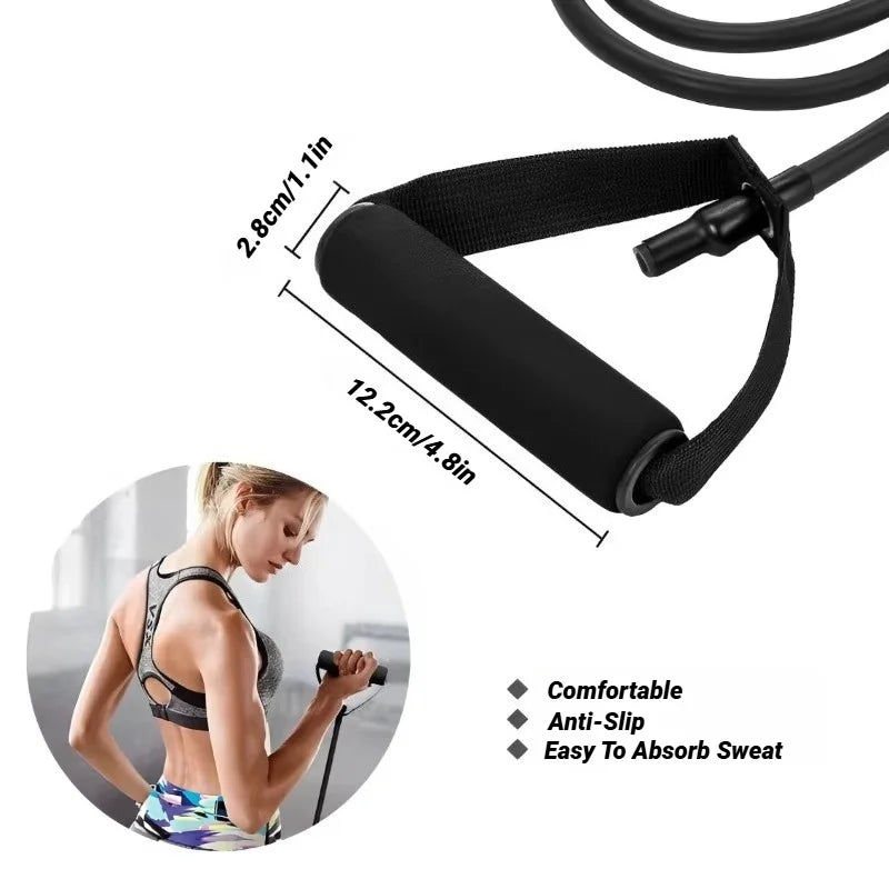 Resistance Bands with Handles Exercise Workout for Men Women Strength Training Equipment At Home 5 Levels Tube Band Pull Rope