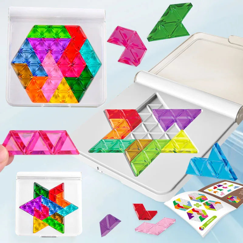 Kids Puzzle Toys Logical Thinking Training Fun Tabletop Games StarMultiple Shapes Colors Advanced Level Gifts for Boys Girls