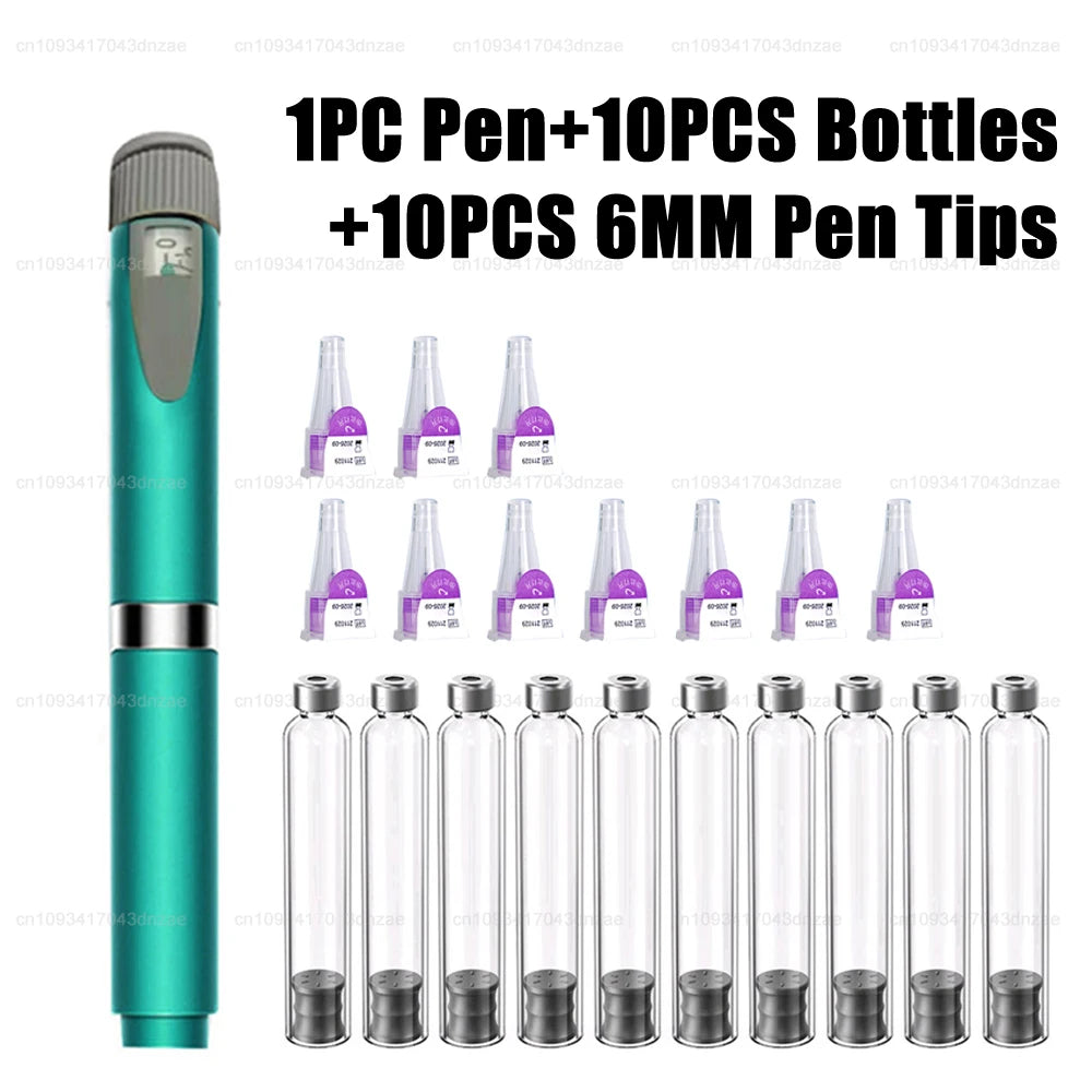 Multi-use Precise Dosing Reusable  Injection Pen 3ml Empty Cassette Bottle Cartridges 4-8mm Pen Tip Sterile Individual Packaging