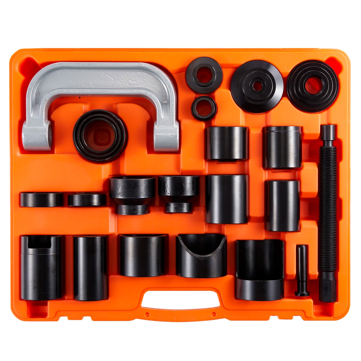 SucceBuy 25/23/21/10 PCS Ball Joint Press Kit C-press Ball Joint Tools Steel Brake Anchor Pins Press and Removal Tools with Case