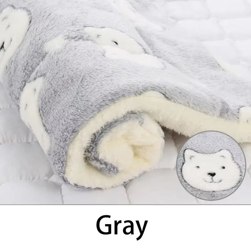 KEMORELA Flannel Pet Sleeping Mat Dog Bed Winter Puppy Bed Dog Sofa Mattress Cushion for Small Large Dog Blanket Pet Supplies