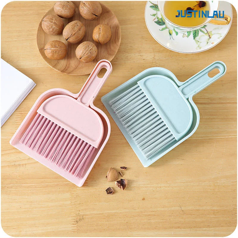 JUSTINLAU Cat Hamster Dustpan Small Broom Set Pet Professional Cleaning Tools Rabbit Pooper Scooper Toilet Broom Accessories