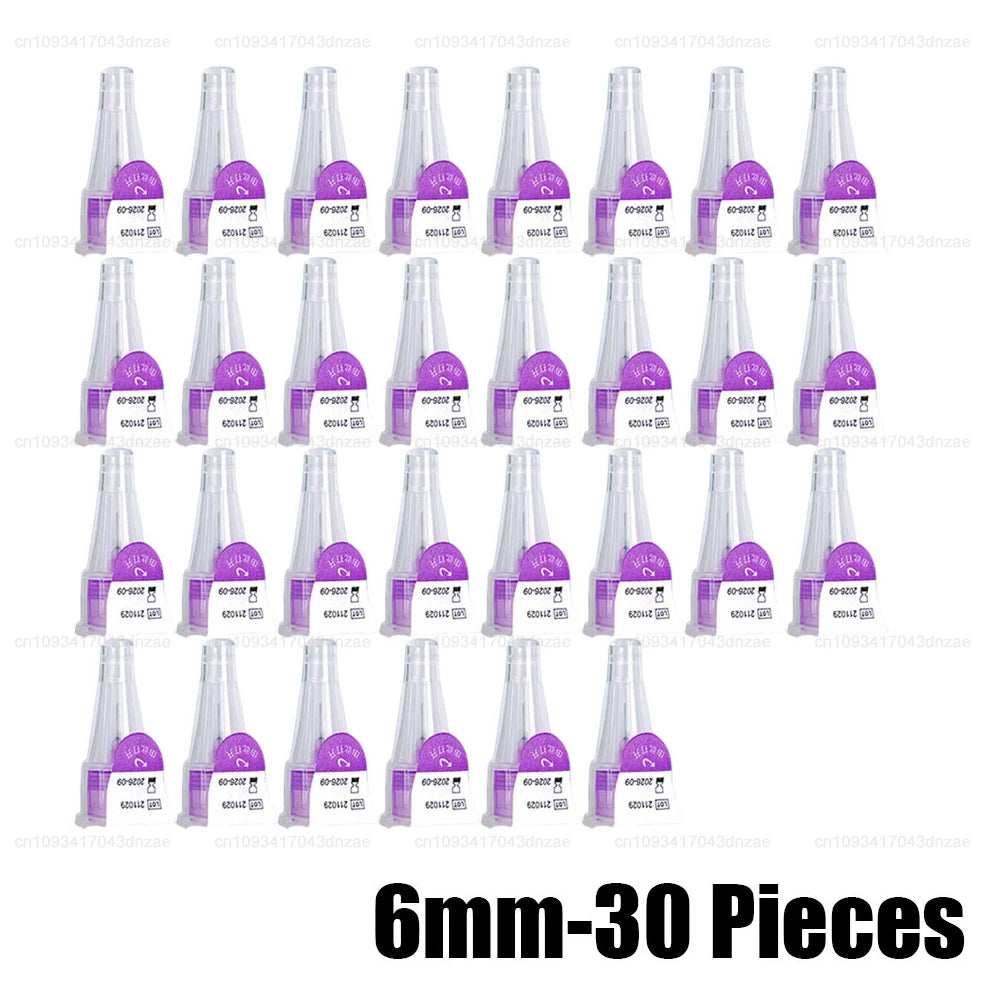 10/30/50/100Pcs Sterile Insulin Cartridges For Lilly Insulin Injection Pen Individual Packaging Medical Insulin Pen Tip 31G 6mm