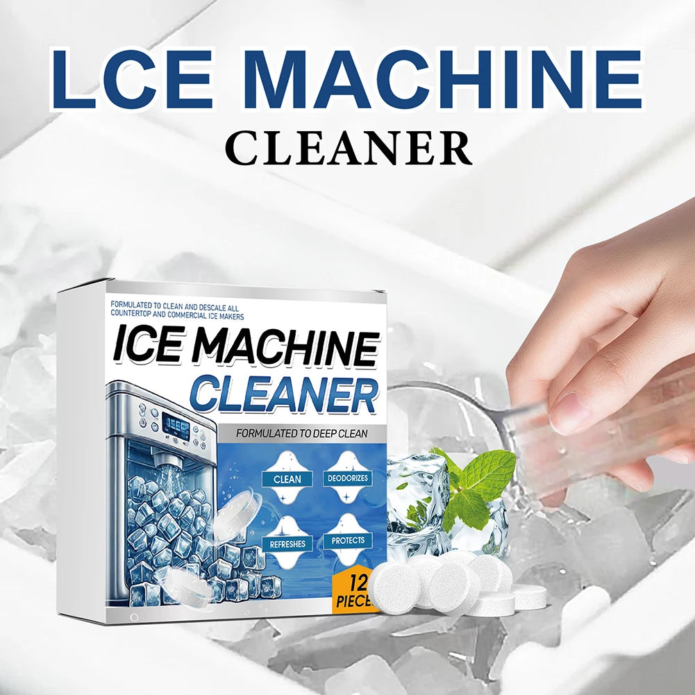 Nickel Safe Scale Remover Easy-to-Use Ice Cube Cleaner Ice Maker Cleaner Tablets for Home Use Home Appliance Care