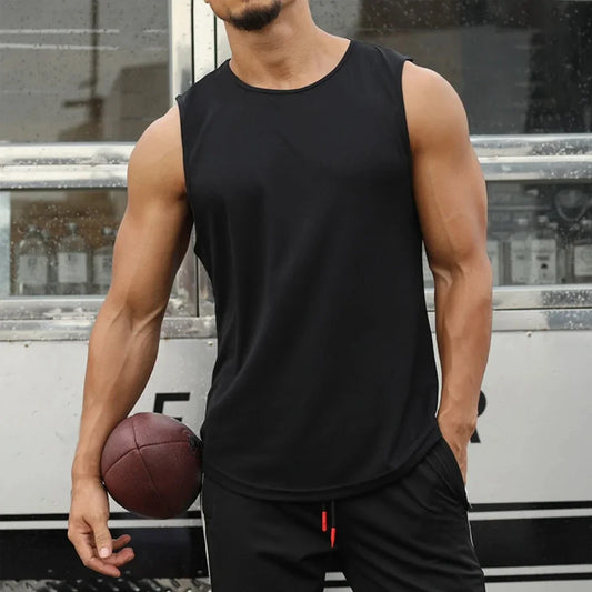 Men's quick drying sports vest sleeveless camisole running training basketball loose fitness vest