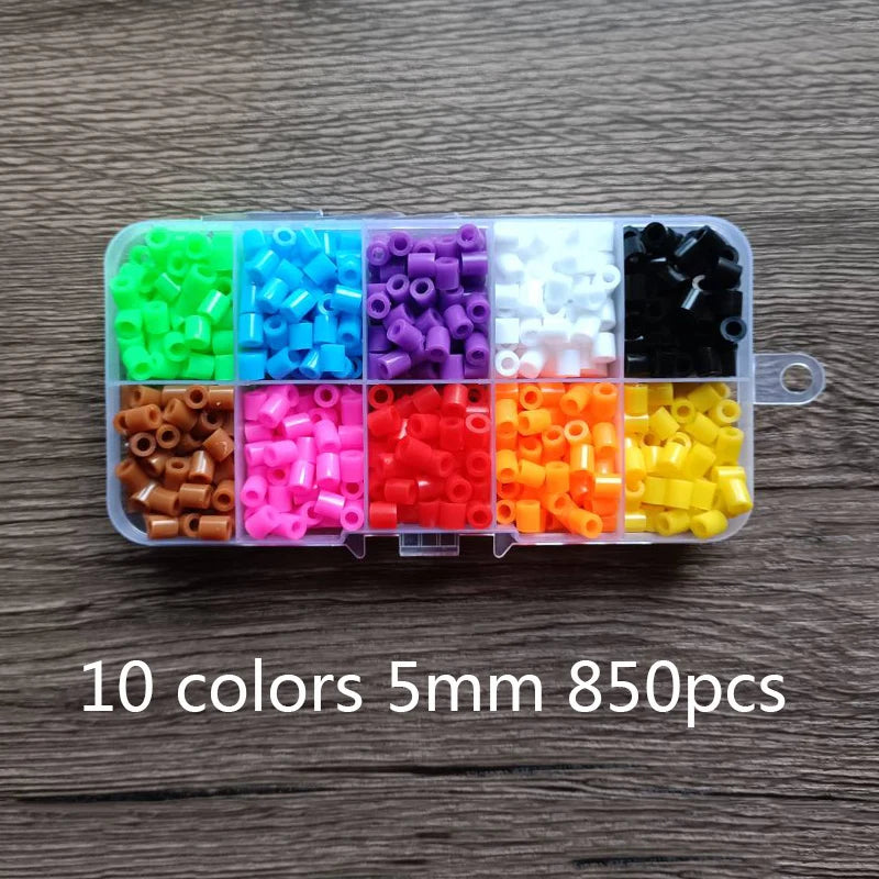 2.6/5mm Hama Beads Toy 24/72 Colors Perler Iron Beads Kit Kids 3D Puzzles DIY Toys Fuse Beads Pegboard Sheets Ironing Paper Set