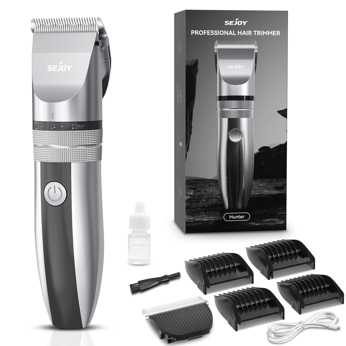 Sejoy Electric Hair Trimme for Men  Professional  Electric Beard Trimmer LED Hair Clipper Hair Cutter Machine Haircut Grooming