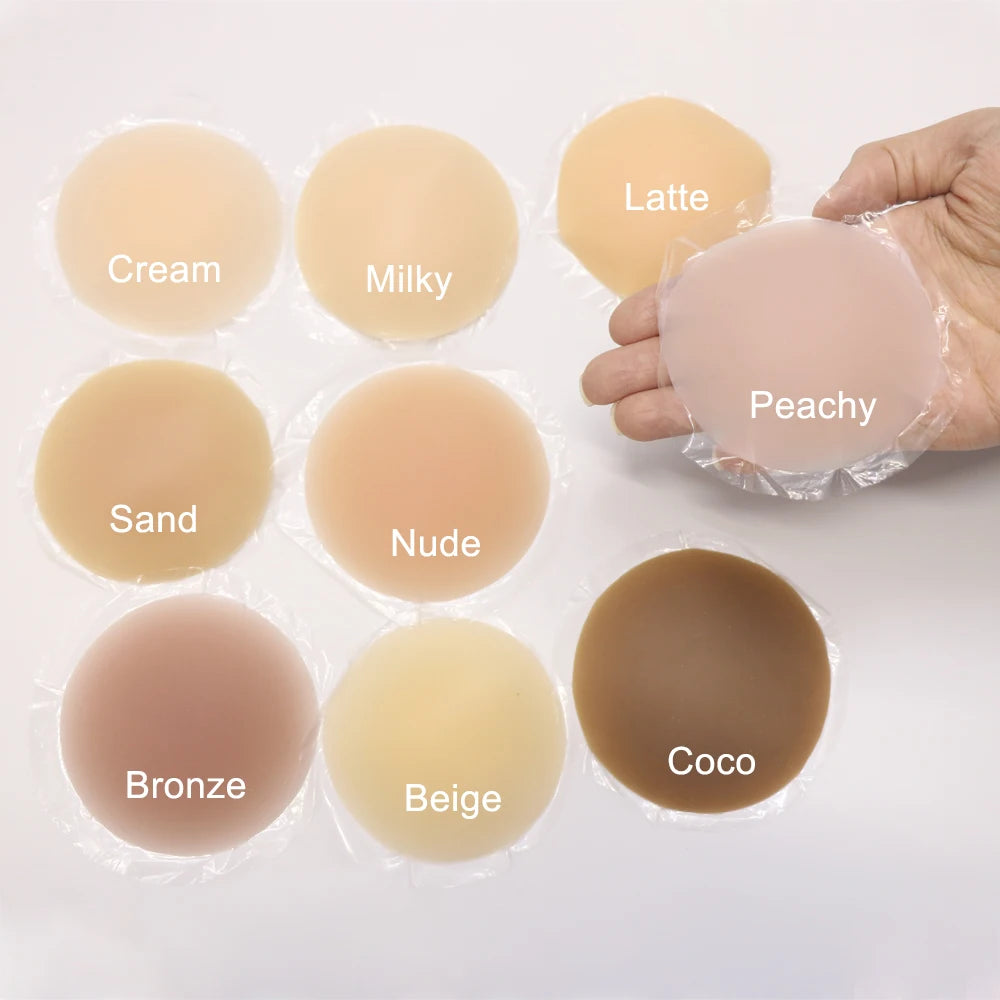 Nipple Cover Pasties Silicone Adhesive Sticky Bra Liner For Women Reusable Breast Sticker No Show Invisible Boob Tape