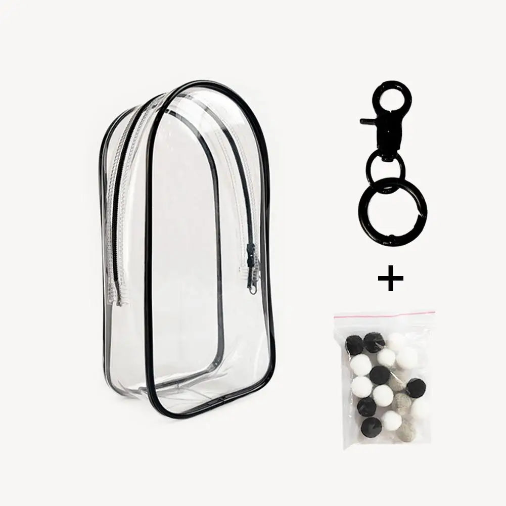 PVC Transparent Protective Case for Skullpanda Labubu Hirono Twinkle Dolls Dustproof Display Bag
