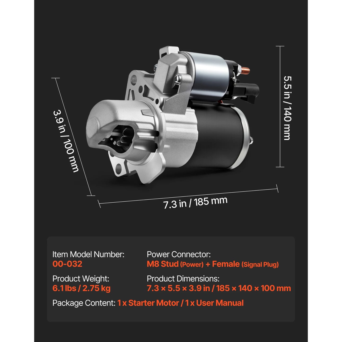 SucceBuy Starter 17986 Starter Motor Replacement Compatible with GMC Pontiac Saturn Suzuki OEM 12588493 M000T35871 31100-78J00