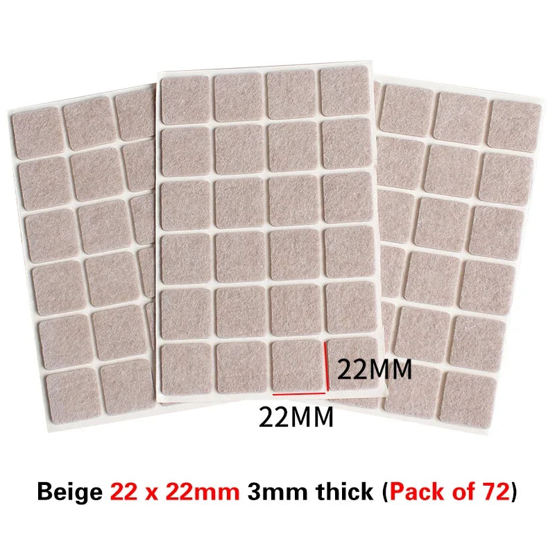 16 Styles Thicken Self Adhesive Felt Chair Leg Pads Floor Protectors Furniture Legs Table Leg Covers Round Bottom Anti-Slip Pads
