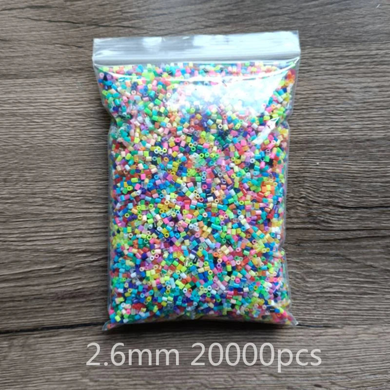 2.6/5mm Hama Beads Toy 24/72 Colors Perler Iron Beads Kit Kids 3D Puzzles DIY Toys Fuse Beads Pegboard Sheets Ironing Paper Set