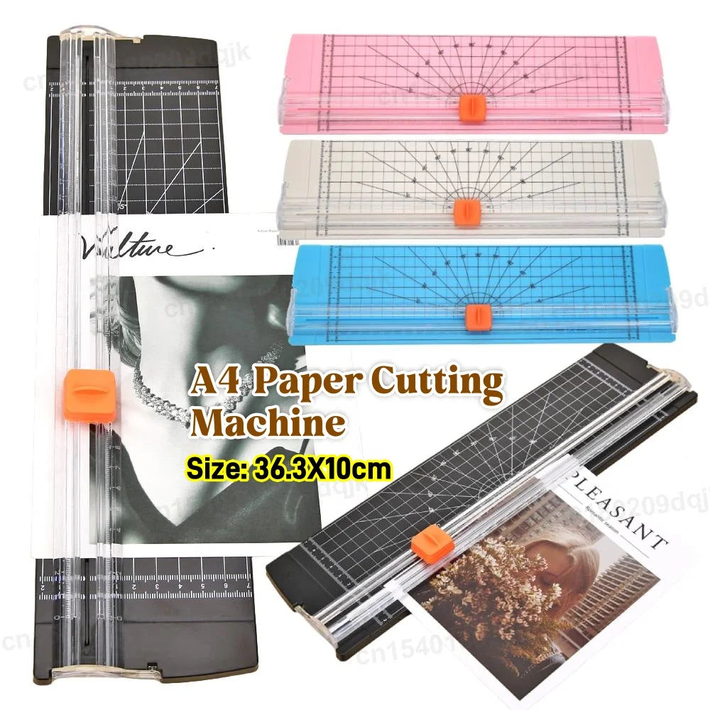 Office A4 Guillotine Paper Cutter with Automatic Security Safe Guard for Coupon Craft Paper Lightweight Cutting Mat Machine