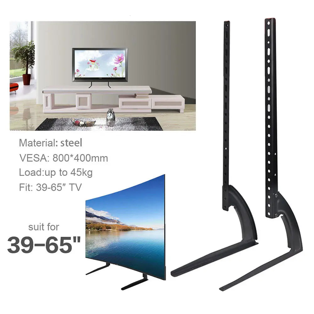 Universal 14-75'' Table Top Desktop TV Stand Bracket Legs LCD LED Plasma Mount