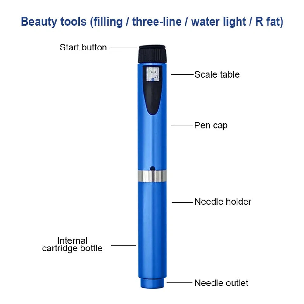 1pc Magic Pen Reusable Aseptic Insulin Injection Pen Rotating and Pressing Injection Syringe For Diabetes Blood Glucose Control