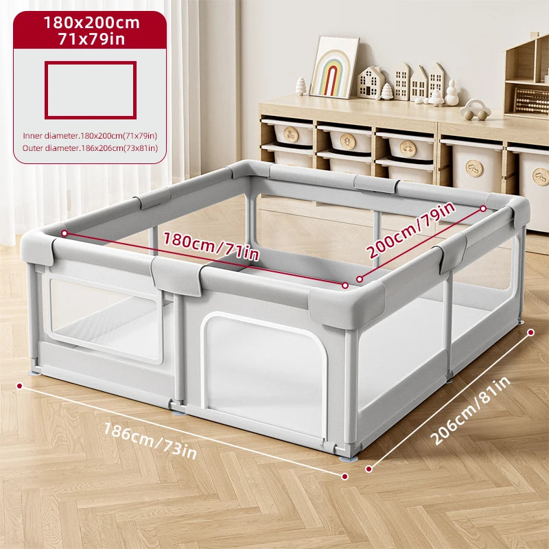 Baby Playpen Baby Playground With Pull Ring Indoor Activity Fence Safety Barrier Fence Playpen For Kids Children Play Park