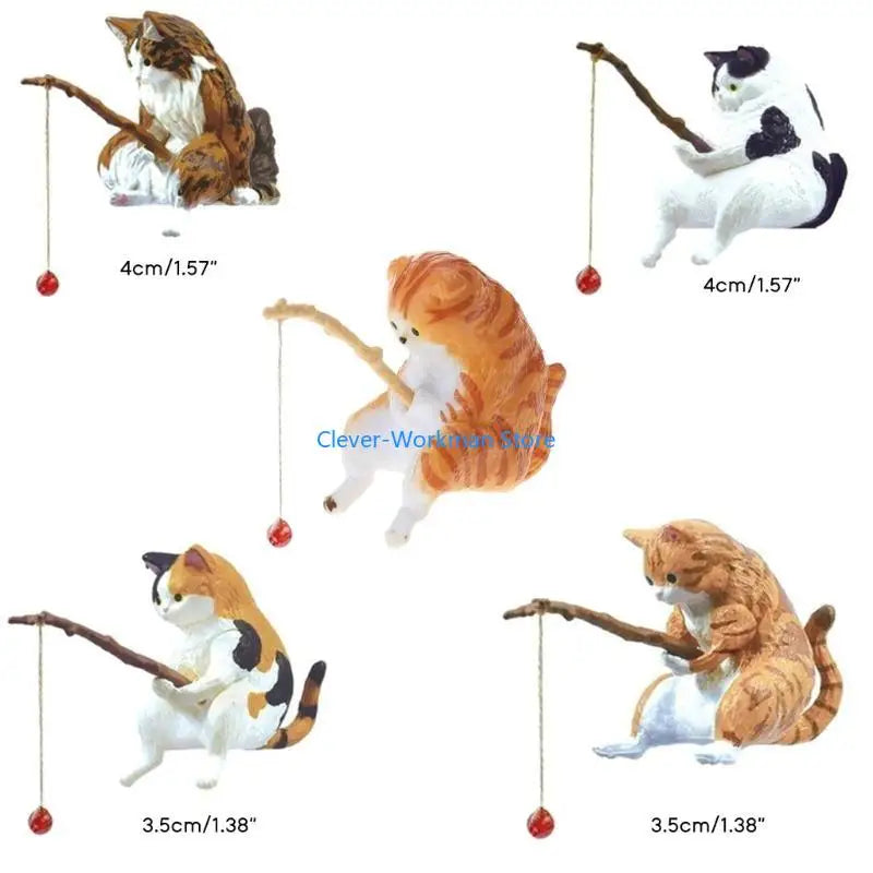 24TD Aquarium Decoration Fishing Ornaments for Fish Animal Resin Figurine