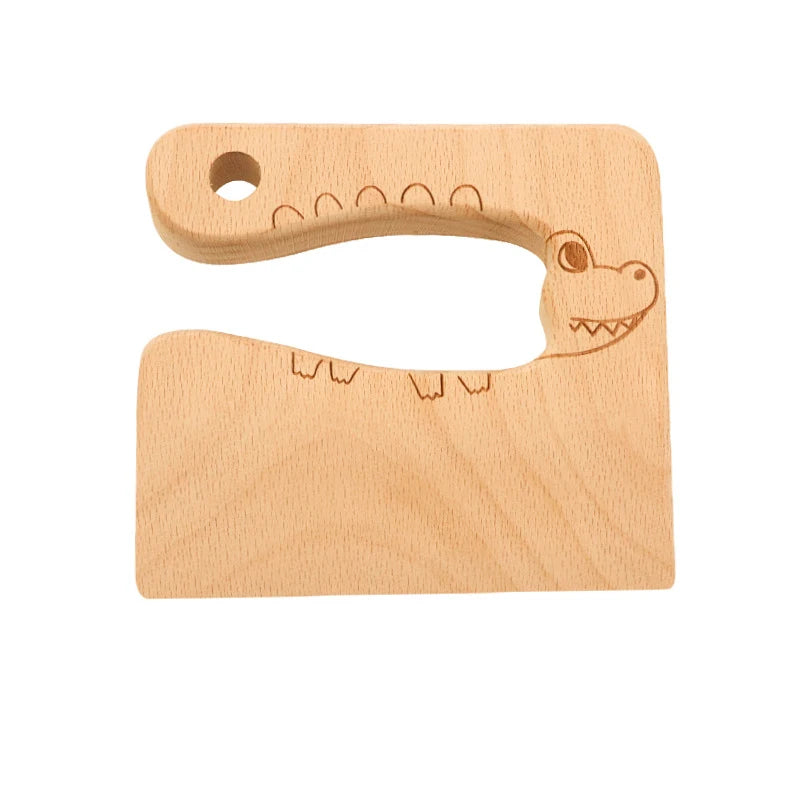 Wooden Knife Kids Cooking Toys Safe Knives Cutting Fruit Vegetable Chopper Kitchen Toy Montessori Education Tools For Toddlers
