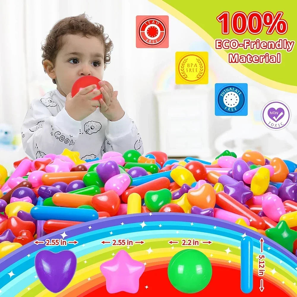 Pack of 50 Colorful Ball Pit Balls for Kids Crush Proof Plastic Balls for Toddler Ball Pit Play Tent Tunnels Baby Pool Water Toy