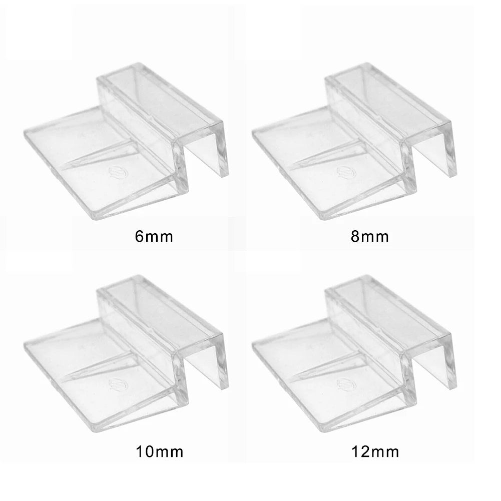 6mm 8mm 12mm 4pcs Fish Tank Bracket Clip Stand Clamp Aquarium Lid Acrylic Support Holder Glass Cover Plate Bracket Accessories