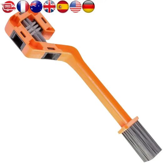 Bicycle Chain Clean Brush Double Head Motorcycle Chain Cleaning Brush Multifunction Portable Chain Gear Cleaning Tool