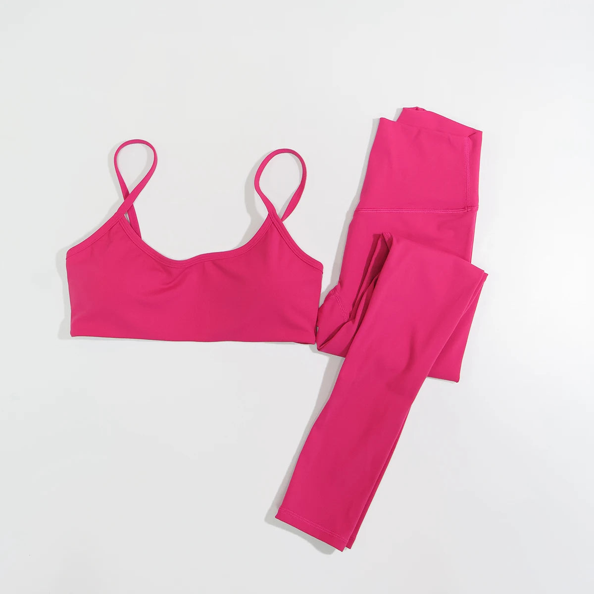 Ctenkevet Summer Eco-Friendly 2Pcs Women's Yoga Set Backless Bra Top Leggings Two-Piece Sport Outfit Female Fitness Clothing