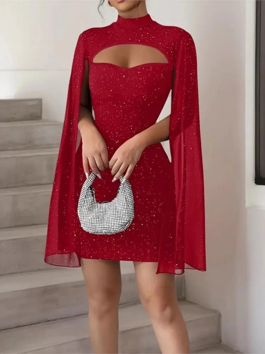Women's Package Hip Mini Dress New Spring Summer Fahsion Elegant O Neck Solid Casual Holiday Party Dresses For Women Robe Femme