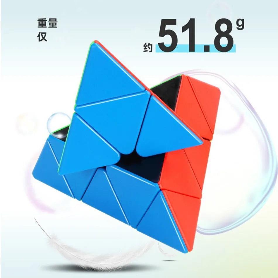 YongJun GuanLong 3x3 V2 Pyramid Magic Cube Triangle Shaped 4-Sided Educational  Speed Cube Children's Puzzle Cubo Magico Toys