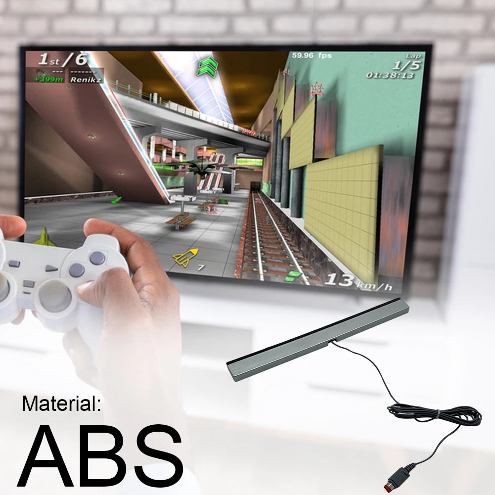 Wired Motion Sensor Receiver with Extension Cord Infrared IR Signal Ray Wired Remote Sensor Bar for  Wii Wii U Console