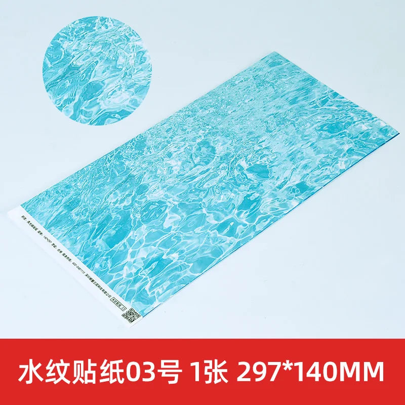 Realistic Water Effect Transparent PVC Film for Diorama Water Lake River Surface Hobby Model Scenery Sheets Pre-Cut Self-Adhesiv