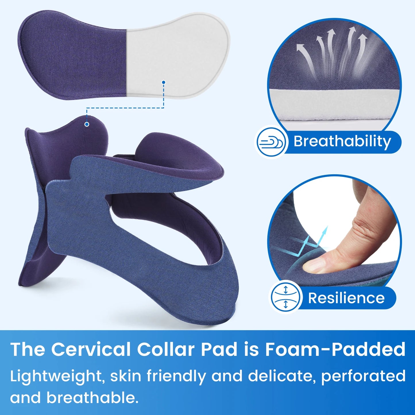 VELPEAU Neck Traction Device for Spine Pressure and Pain, Adjustable Neck Stretcher, Cervical Posture Corrector