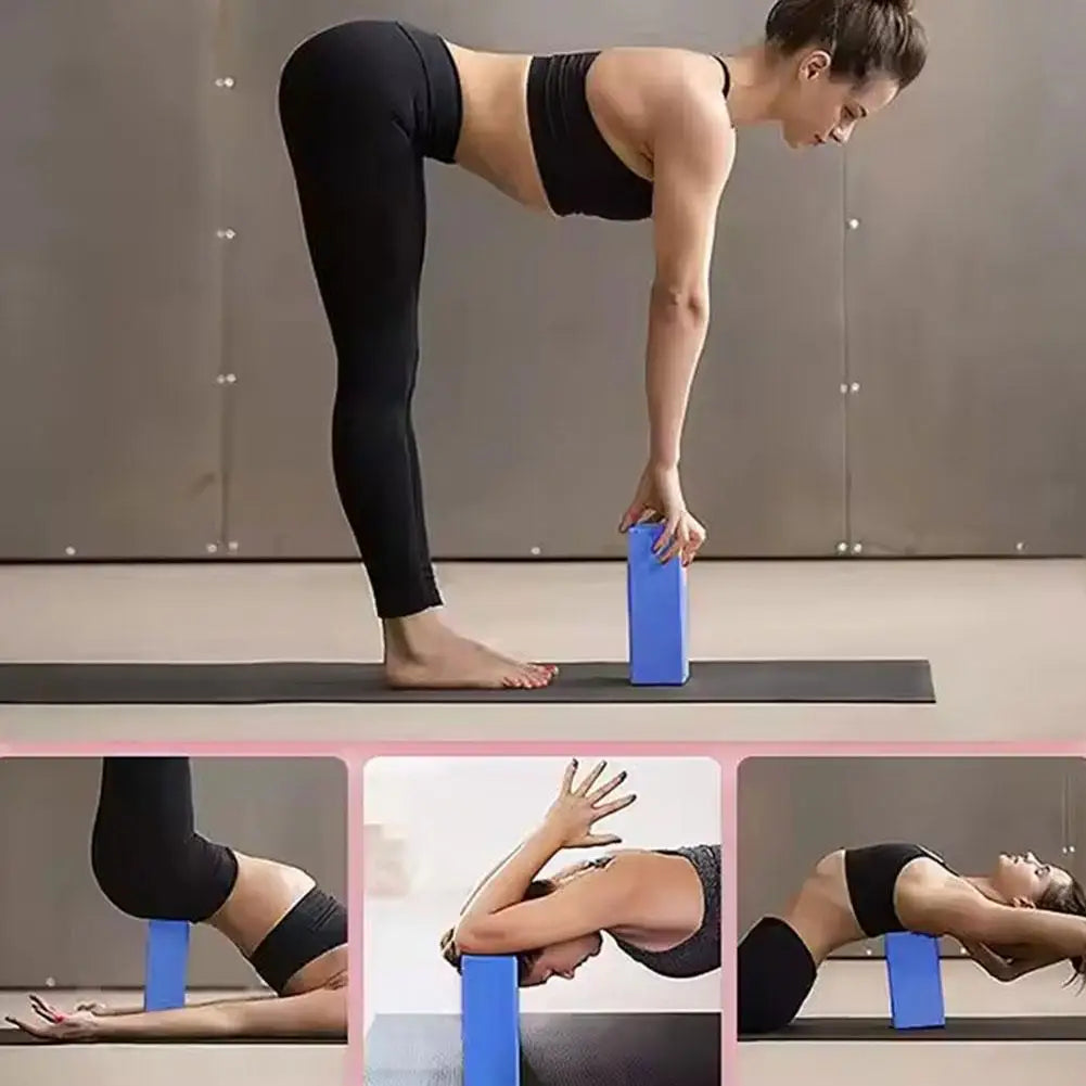 2Pcs High Density Yoga Blocks EVA Foam Brick For Beginner Dance Stretching Exercise Fitness Pilates Stretching Equipment