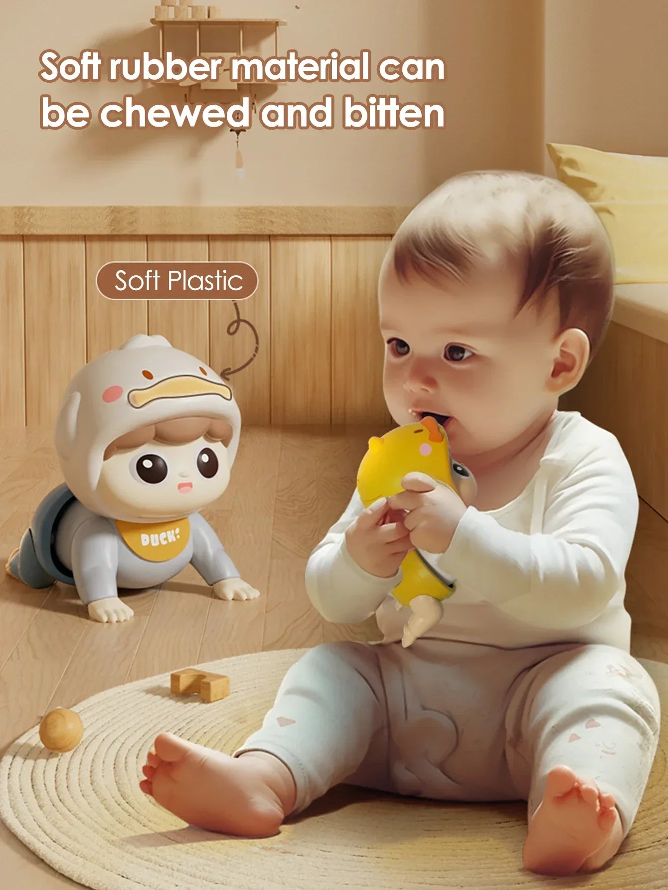 1Pcs Crawling Doll with Music Baby Toys, learn crawling guidance, head up training, puzzle early education Toy，baby gift